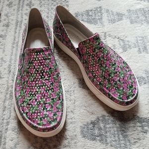 Crocs floral loafers size 11